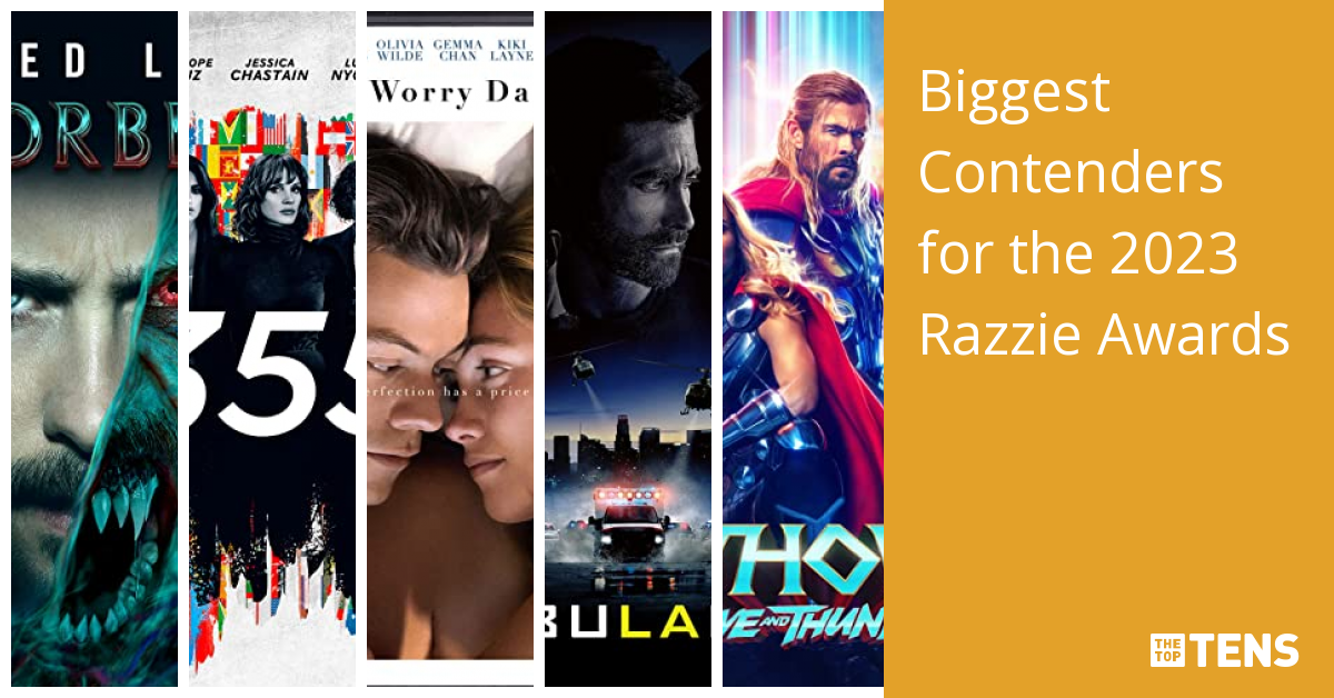 Biggest Contenders for the 2023 Razzie Awards TheTopTens