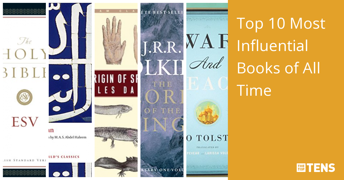 Most Influential Books Of All Time Top Ten List Thetoptens