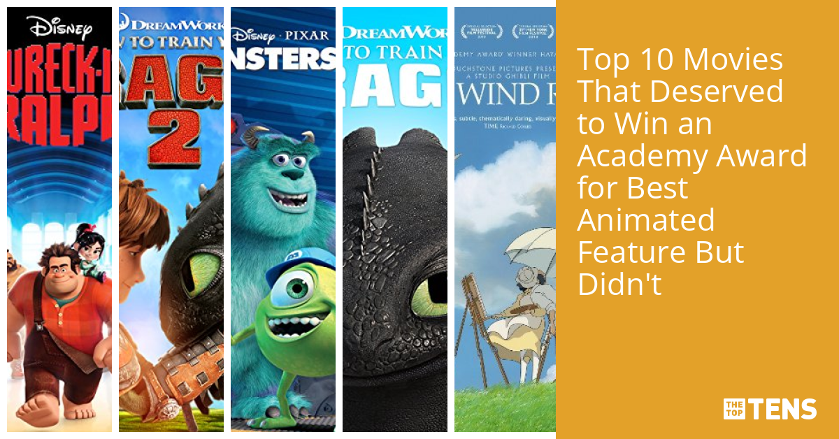Top Ten Movies That Deserved to Win an Academy Award for Best Animated Feature But Didn't - TheTopTens Top Ten Movies That Deserved to Win an Academy Award for Best Animated Feature But Didn't - TheTopTens