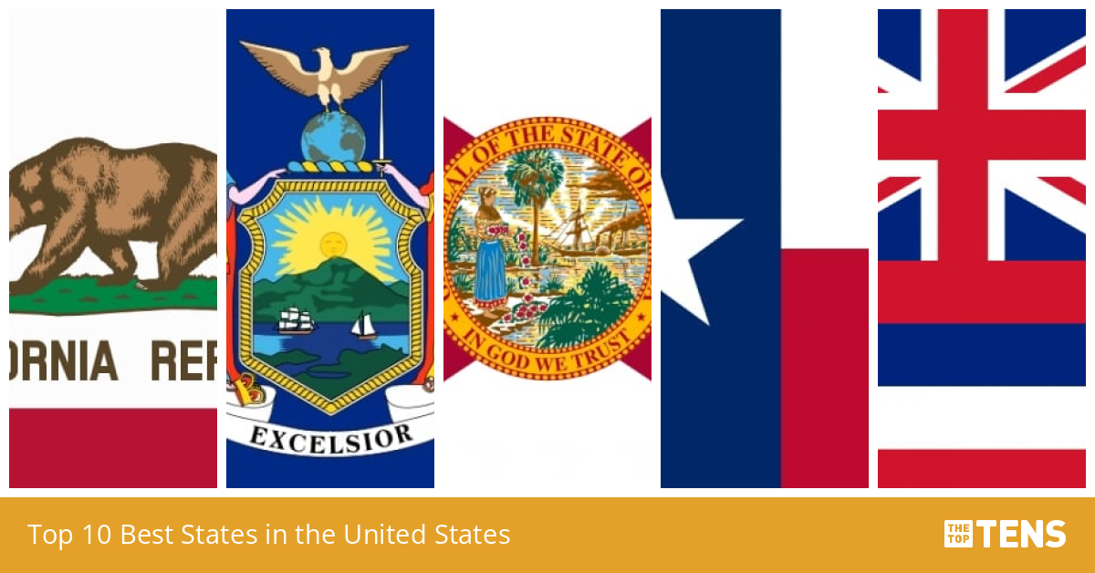 Top 10 Best States in the United States TheTopTens