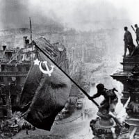 Raising a Flag over the Reichstag, 1945