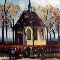 Congregation Leaving the Reformed Church in Nuenen (Vincent van Gogh)