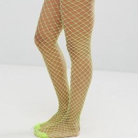 Neon fishnet tights
