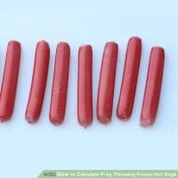How to calculate pi by throwing frozen hot dogs