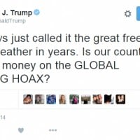 He thinks climate change is a hoax