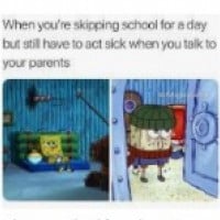 Fake being sick to avoid school