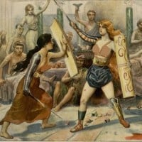 Women also fought as gladiators