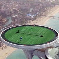 High-Rise Rooftop Tennis Courts