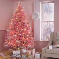 Unnaturally-coloured Christmas trees