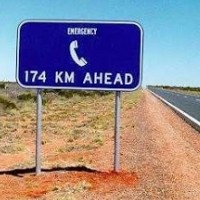 Emergency Phone: 174 kilometers ahead