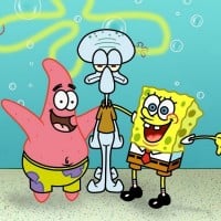 Spongebob and Patrick have pants but squidward doesn't