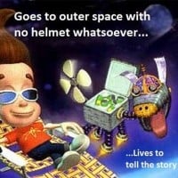 Jimmy Neutron goes to space without any helmet